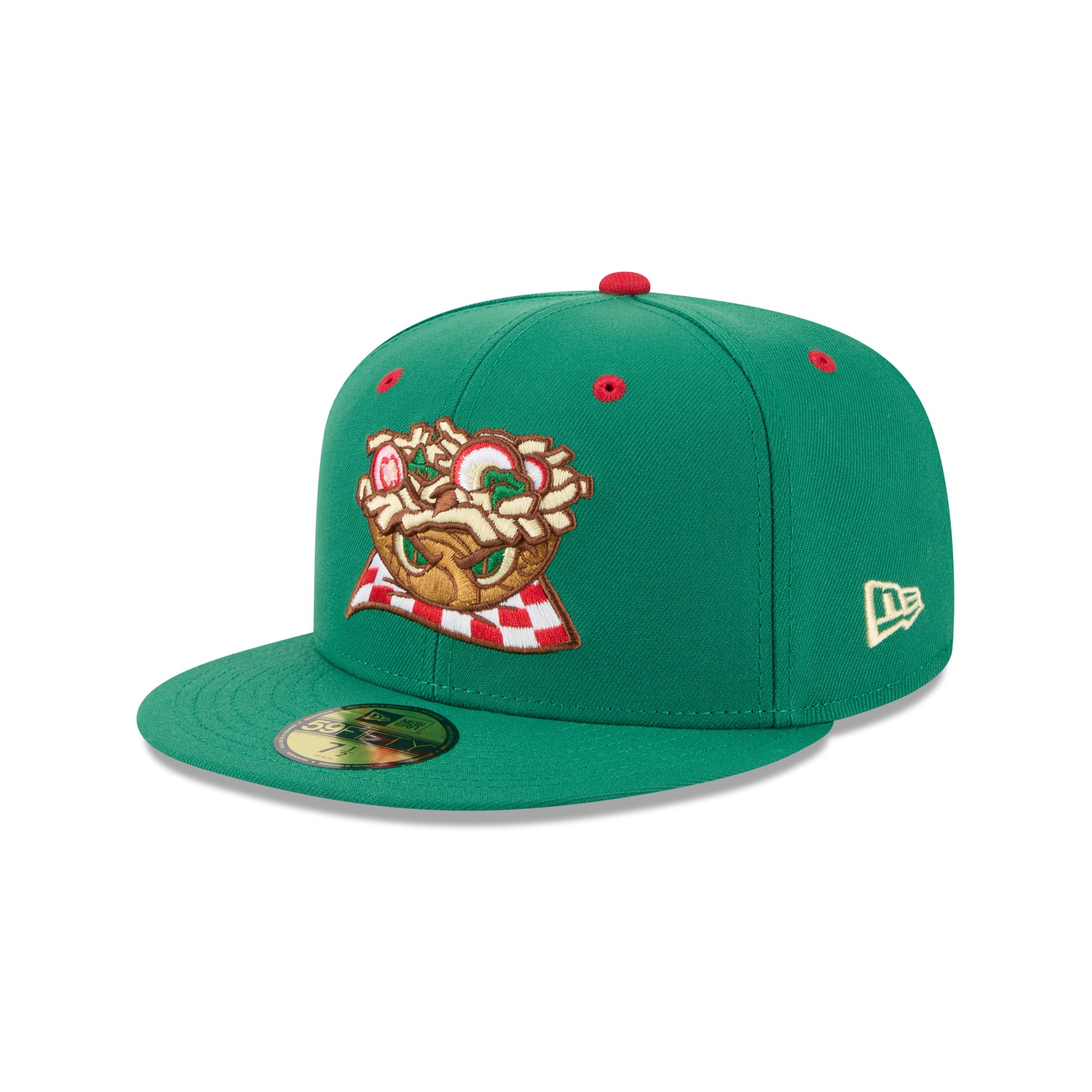 Casquette ajustée 59FIFTY Akron RubberDucks verte New Era pour homme